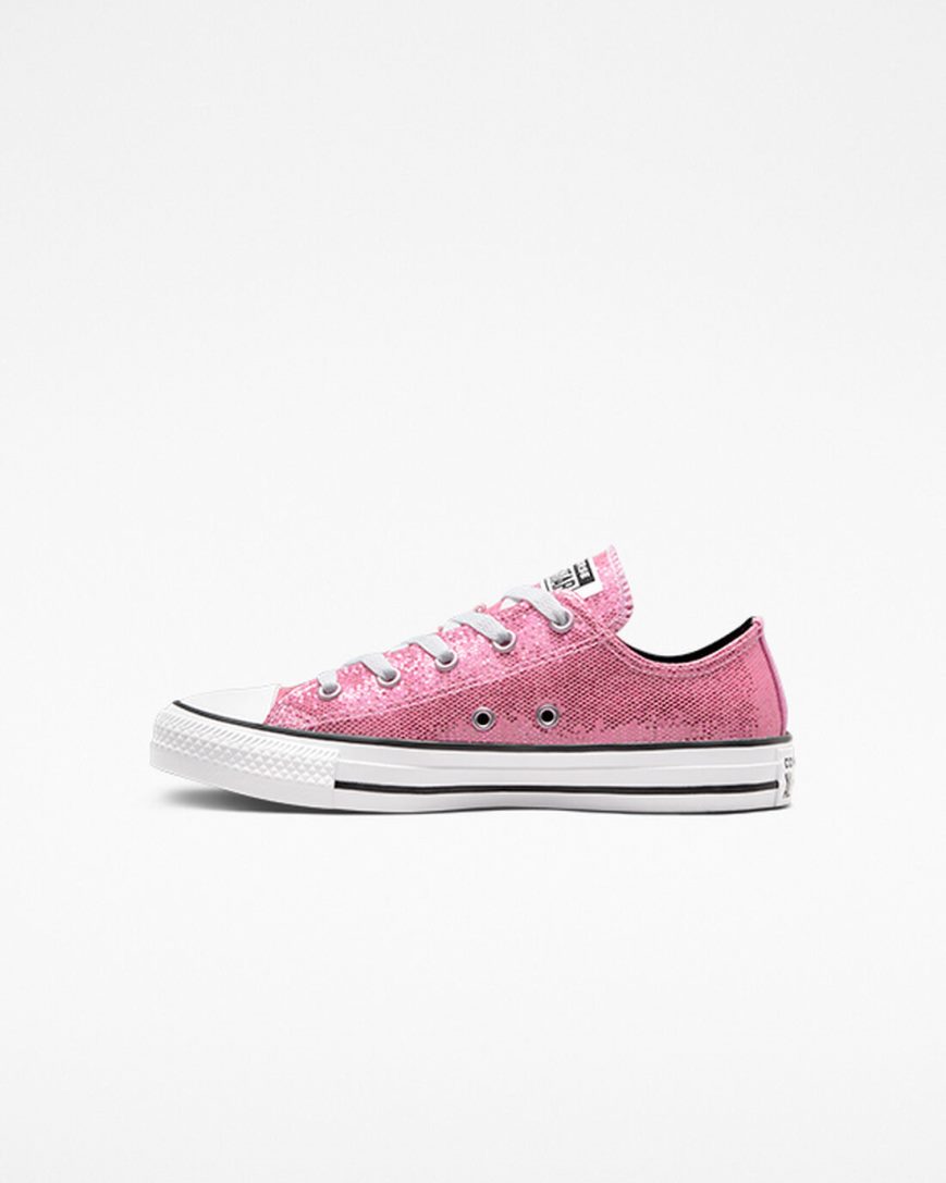 Zapatillas Bajas Converse Chuck Taylor All Star Glitter Niña Rosas Negras | PE WL0P28